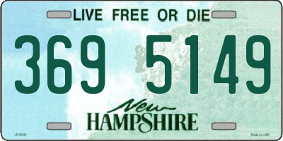 NH license plate 3695149