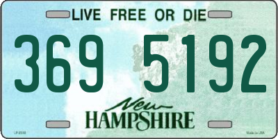 NH license plate 3695192