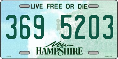 NH license plate 3695203