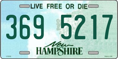 NH license plate 3695217