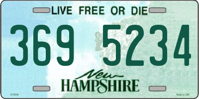 NH license plate 3695234