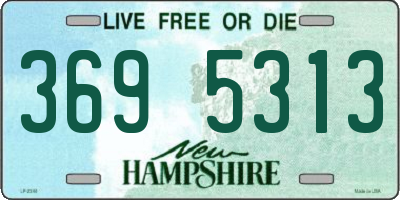 NH license plate 3695313