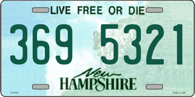 NH license plate 3695321
