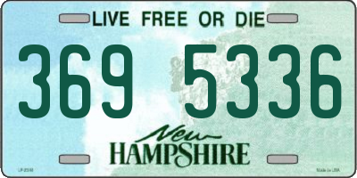 NH license plate 3695336