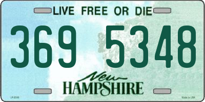 NH license plate 3695348