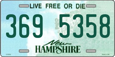 NH license plate 3695358