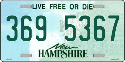 NH license plate 3695367