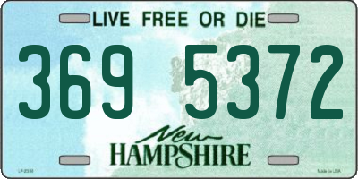 NH license plate 3695372