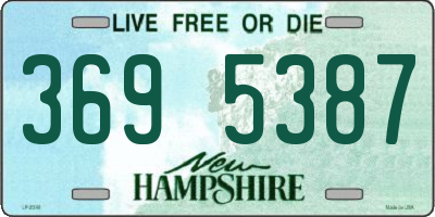 NH license plate 3695387