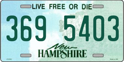 NH license plate 3695403