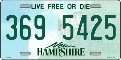 NH license plate 3695425
