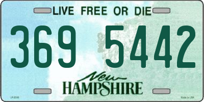 NH license plate 3695442