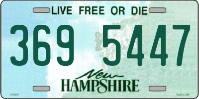 NH license plate 3695447