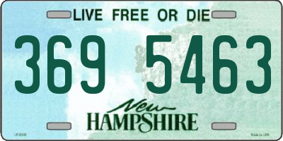 NH license plate 3695463