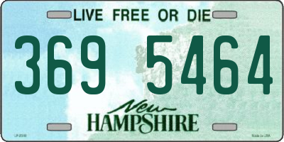 NH license plate 3695464