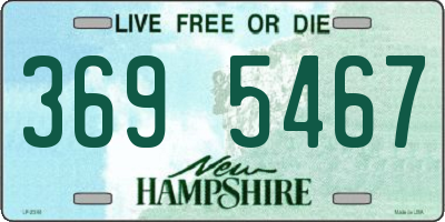 NH license plate 3695467