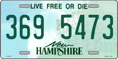 NH license plate 3695473