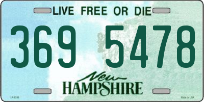 NH license plate 3695478