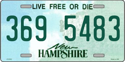 NH license plate 3695483