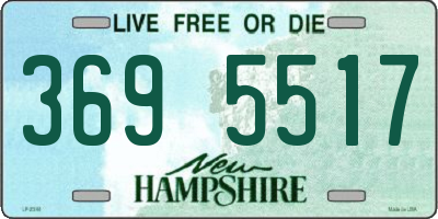 NH license plate 3695517