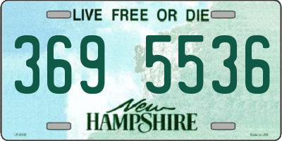 NH license plate 3695536