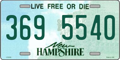 NH license plate 3695540