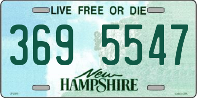 NH license plate 3695547