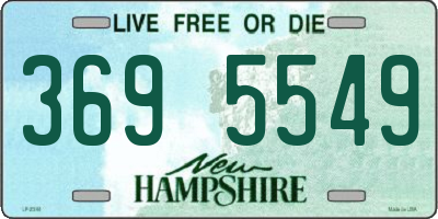 NH license plate 3695549