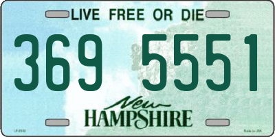 NH license plate 3695551