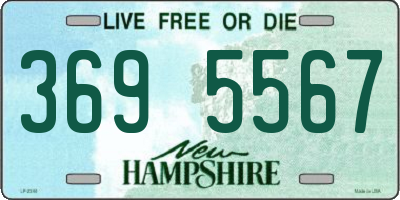 NH license plate 3695567