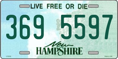 NH license plate 3695597
