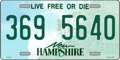 NH license plate 3695640