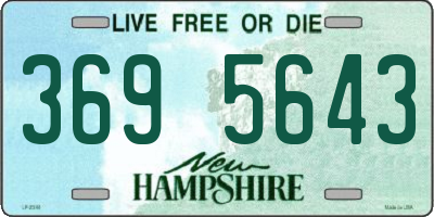 NH license plate 3695643