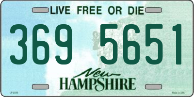 NH license plate 3695651