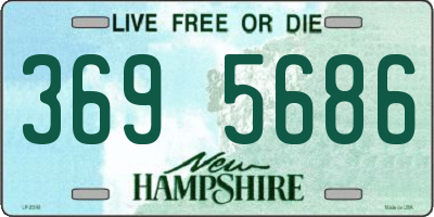 NH license plate 3695686