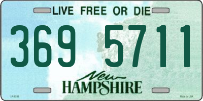 NH license plate 3695711
