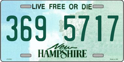 NH license plate 3695717
