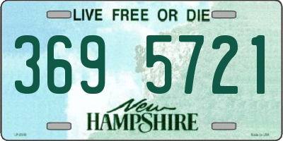 NH license plate 3695721