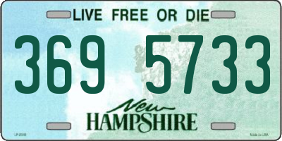 NH license plate 3695733