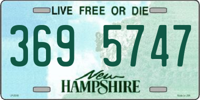 NH license plate 3695747