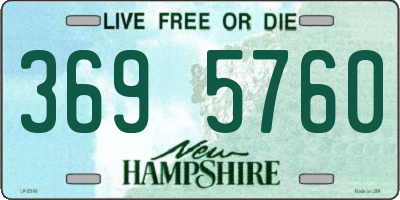 NH license plate 3695760