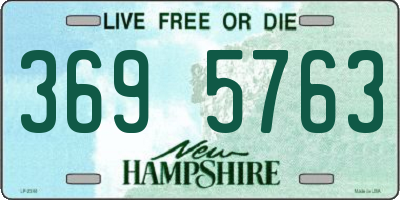 NH license plate 3695763