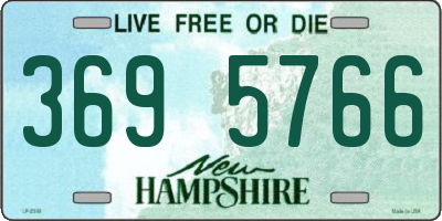 NH license plate 3695766