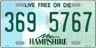 NH license plate 3695767