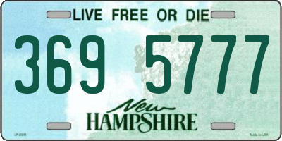 NH license plate 3695777