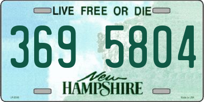 NH license plate 3695804