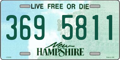 NH license plate 3695811
