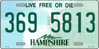 NH license plate 3695813