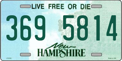 NH license plate 3695814