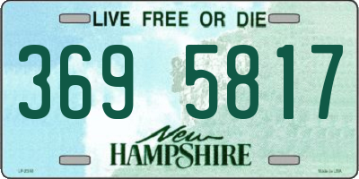 NH license plate 3695817